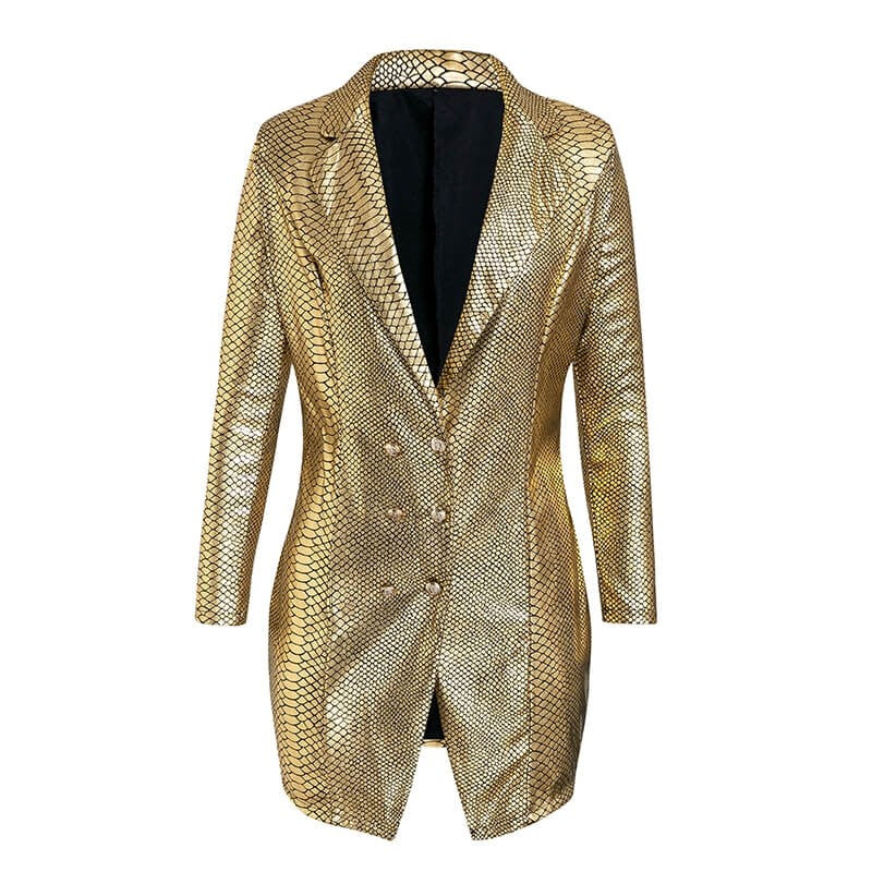 Gold Snake Print Dress | Snake Fashion Gold / L Gold Snake Print Dress | Snake Fashion Gold / L