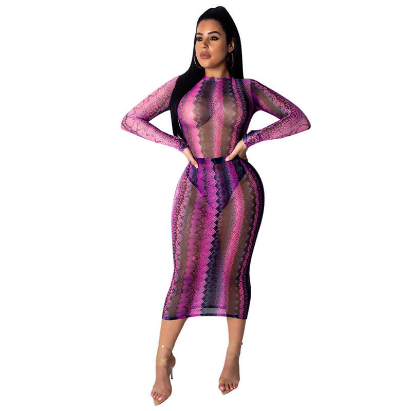 Pink Snake Dress | Snake Fashion