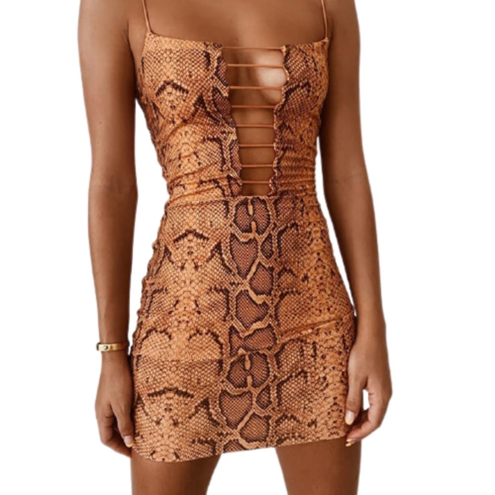 Sexy snake sale print dress