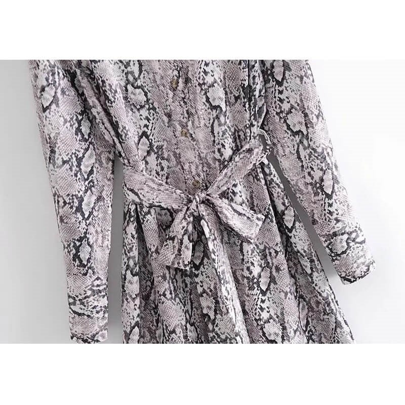 snake print midi shirt dress Snake print shirt dress - Women