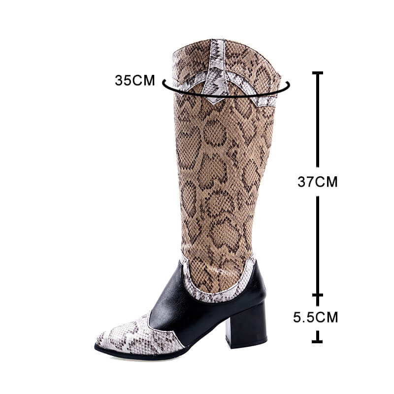Snake Print Boots Western | Snake Fashion™