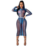 Blue Snake Dress | Snake Fashion Blue Snake Dress | Snake Fashion