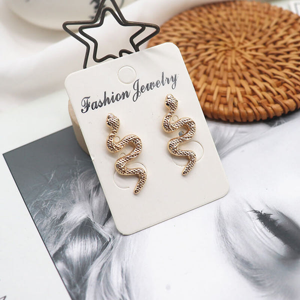 Fashion-Snake-Earrings-gold
