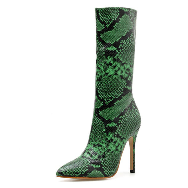Green-Snake-Booties-fashion