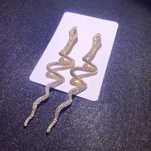 Snake-Statement-Earrings-luxury-gold