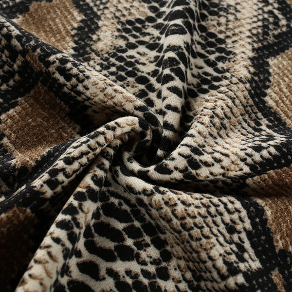 Long-Sleeve-Snake-Print-Dress-fabric