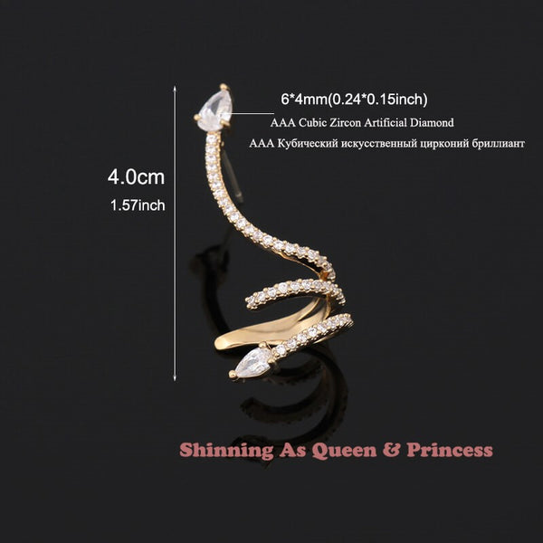Luxury-Snake-Earrings-size