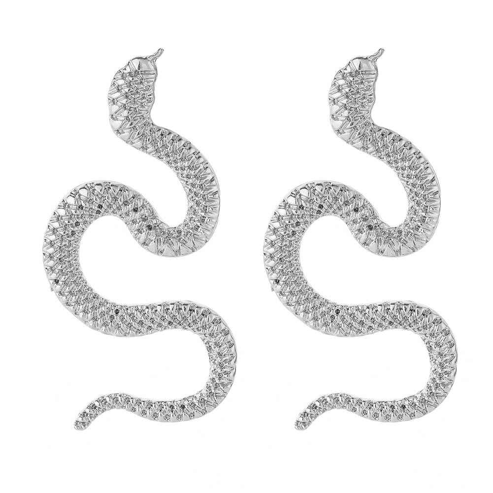 Snake Earrings 925 Sterling Silver Emerald Eyes... - Depop