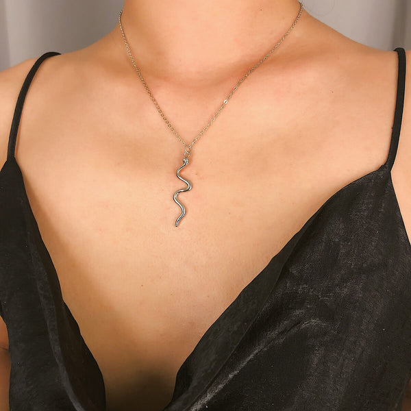 Snake-Charm-Necklace-around-neck