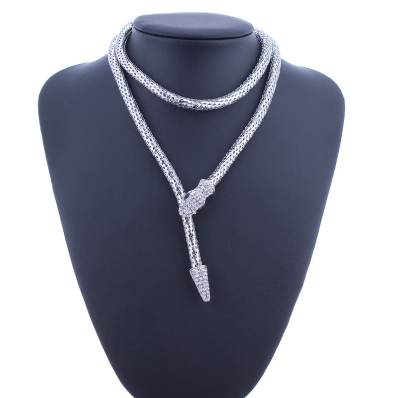 ◇wing bling◇ 925 Silver Silvi Ribbon Snake Choker Necklace s-l1200.png