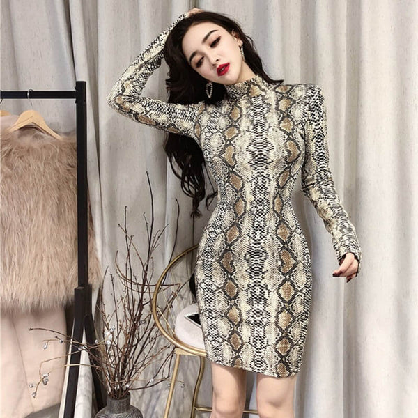 Tight snake print discount dress