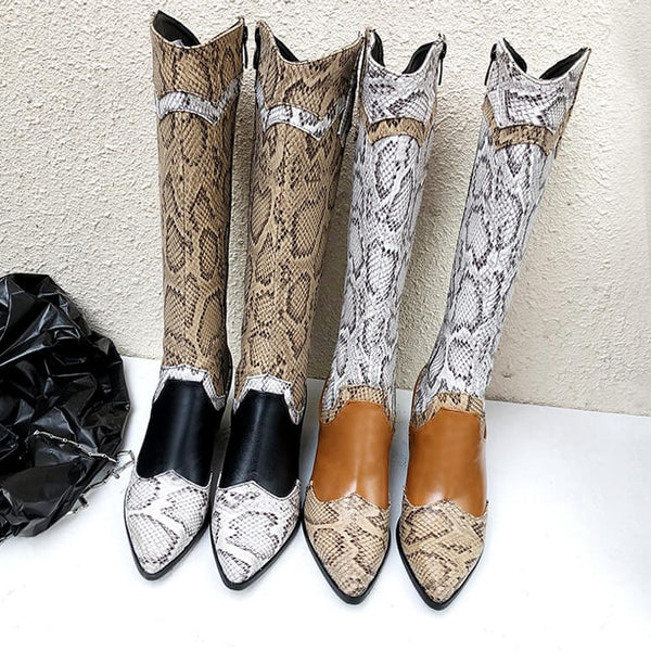 Snake-Print-Boots-Cowgirl-design
