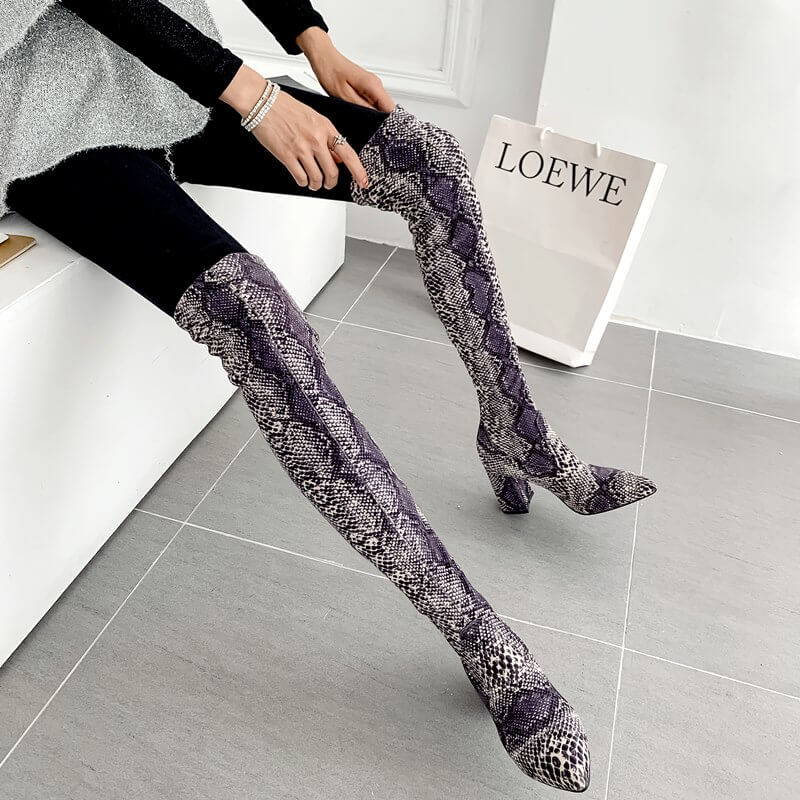 Snake Print Boots Elysium | Snake Fashion™