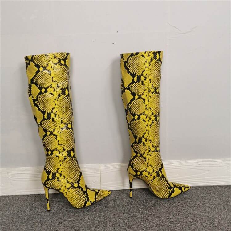 Snake Print Boots Goddess | Snake Fashion™