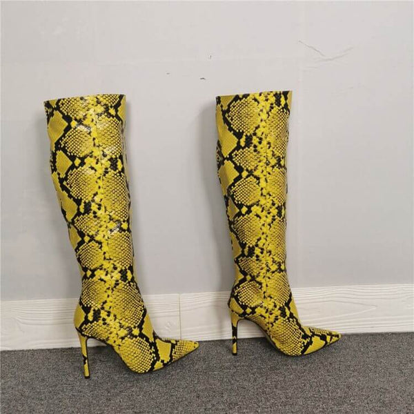 Snake-Print-Boots-Goddess-luxury