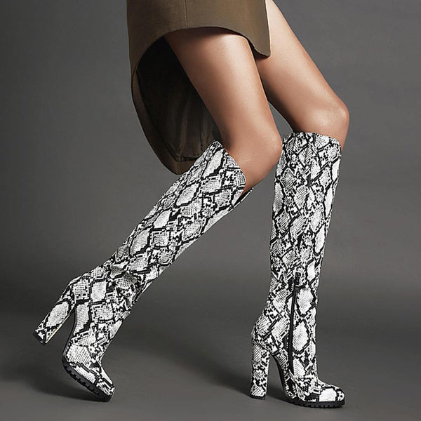 Snake Print Boots Infinity Snake Fashion™
