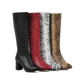 Snake-Print-Boots-Romantic-color