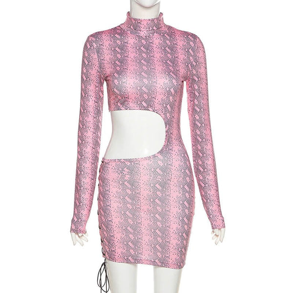 neon pink snake print dress Pink Snake Print Dress