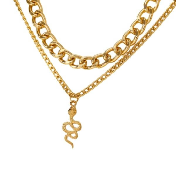 White-Gold-Snake-Chain-Necklace